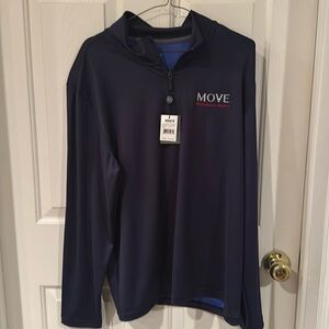 Brand New Men’s Performance Apparel Large with tags Navy quarter zip